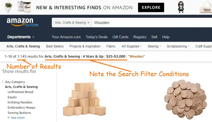 This Amazon Search returns a manageable number of items. Also, note that the filter conditions have been applied - Make Money Woodworking