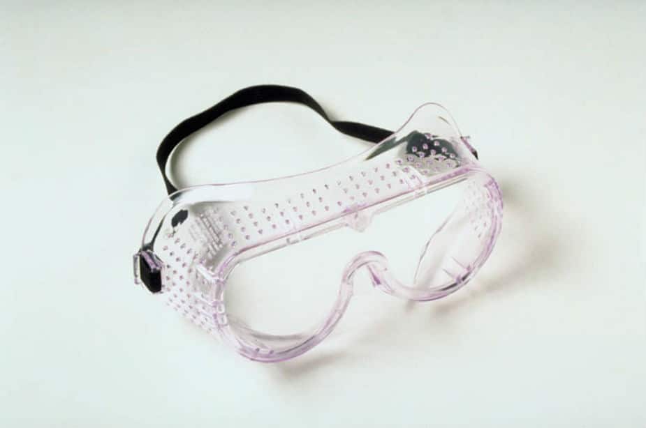 This is an image from the Beginner's Guide To Dangerous Woodworking Tools blog post. It shows safety glasses for a woodworking shop. The large version of the image.