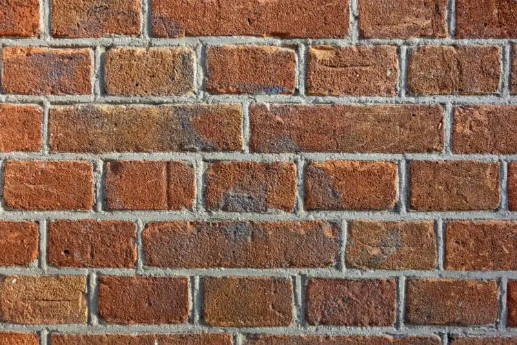 This image shows red bricks held by mortar. It symbolizes the brick and mortar store.