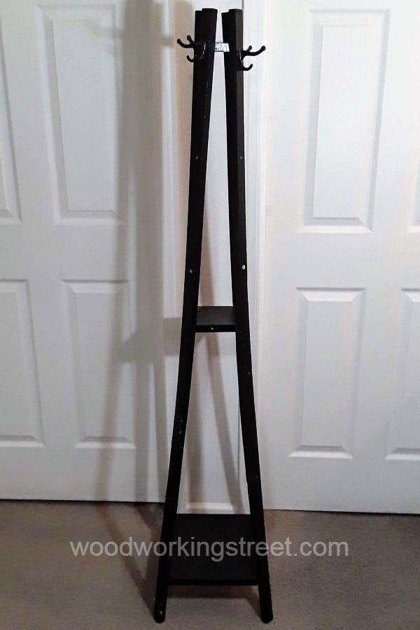 This shows a freestanding coat rack