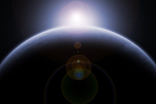 sunrise over planet Earth