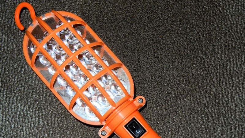 Orange portable worklight