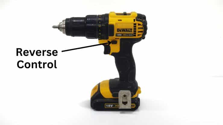 Reverse control of drill driver