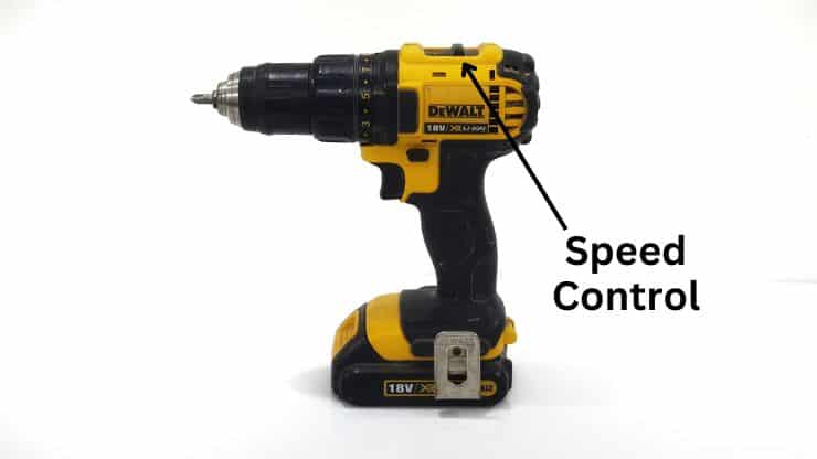 Speed control of drill driver