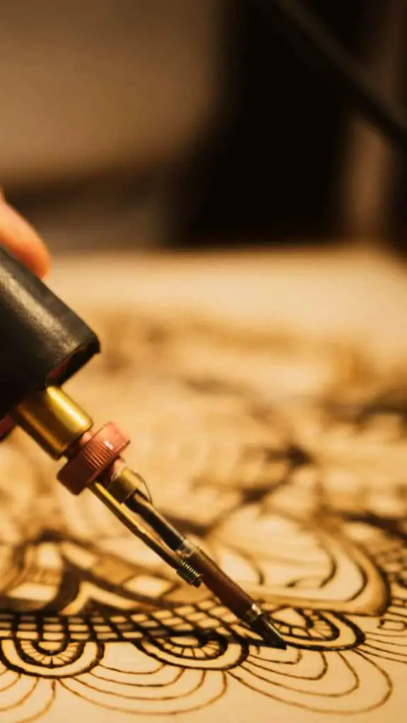 Wood burning pyrography
