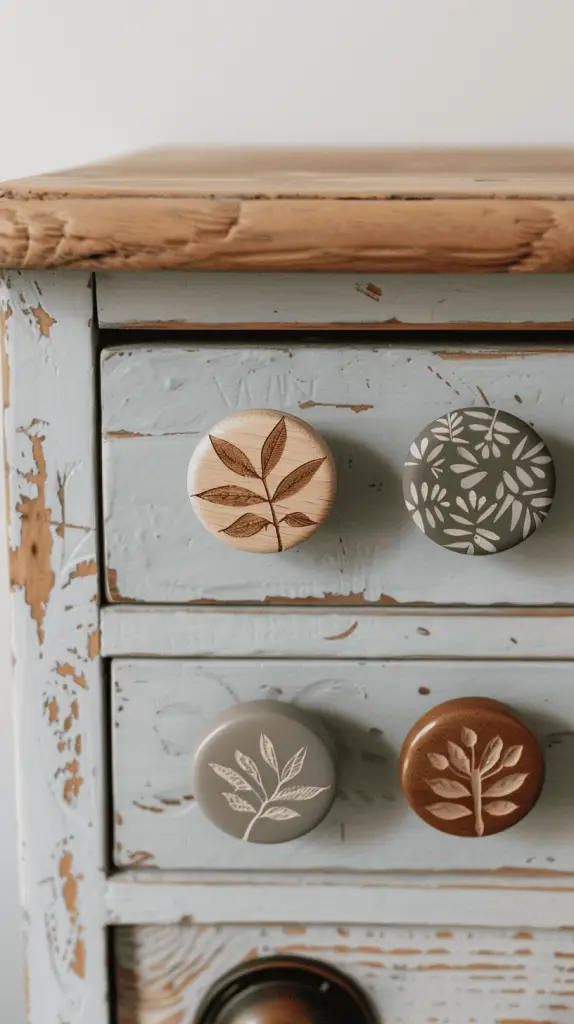 Unique custom door knobs with organic patterns.
