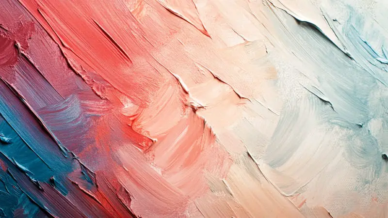 An artistic macro shot of a hand painted wall pattern, highlighting the beautiful texture and brushstrokes of a custom wall paint design.