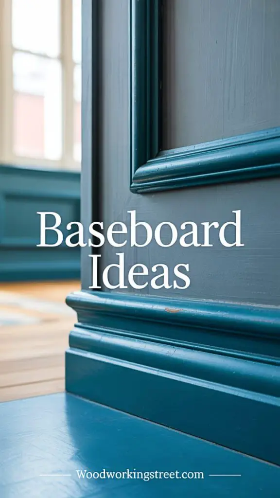 Pin image featuring creative and unique baseboard ideas for home interiors.
