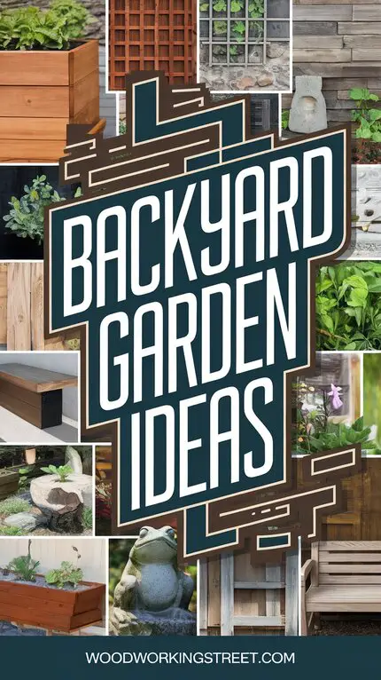 A pin featuring various backyard garden ideas.