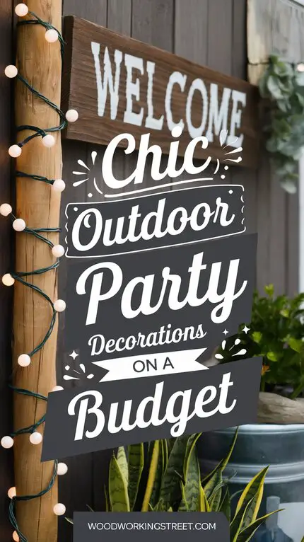 Pin with overlay: Chic Outdoor Party Decorations on a Budget