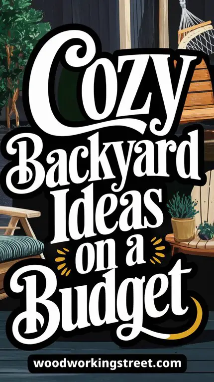A pin with cozy backyard ideas on a budget.