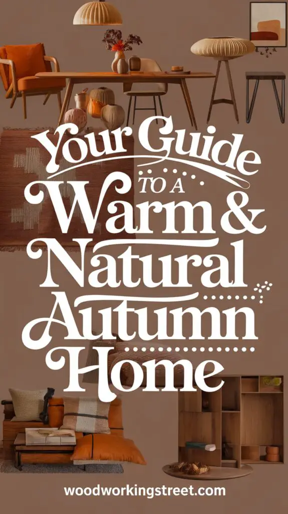 A pin with overlay 'Your Guide to a Warm and Healthy Natural Autumn Home'.