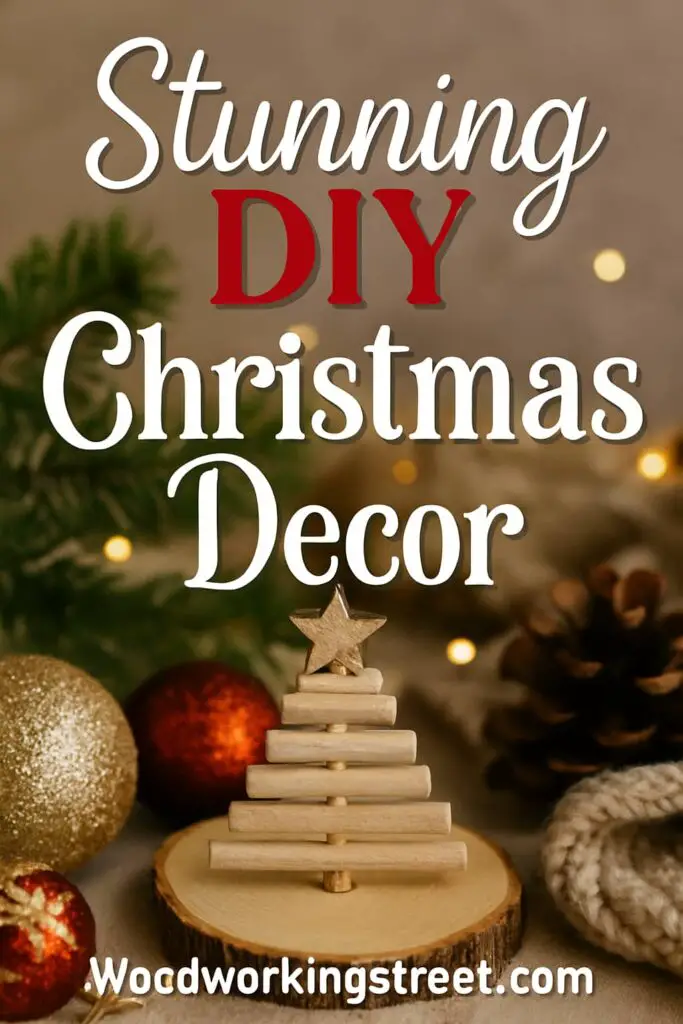 Pin image with overlay “Stunning DIY Christmas Decor”