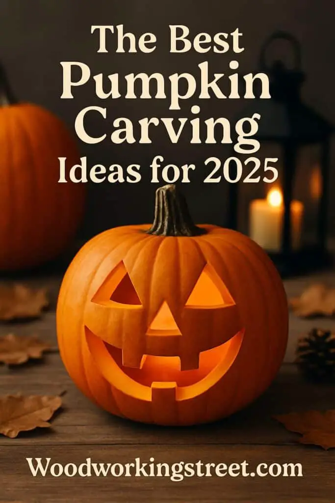 Pin image with overlay "The Best Pumpkin Carving Ideas for 2025".