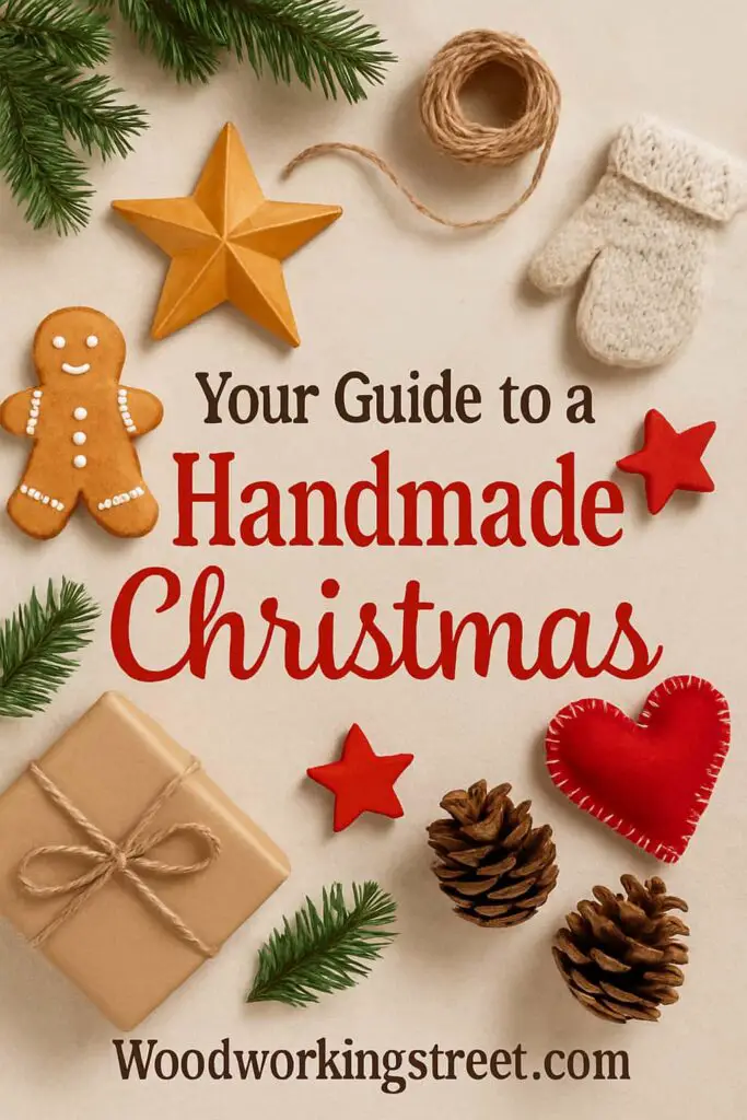 Pin image with overlay “Your Guide to a Handmade Christmas”