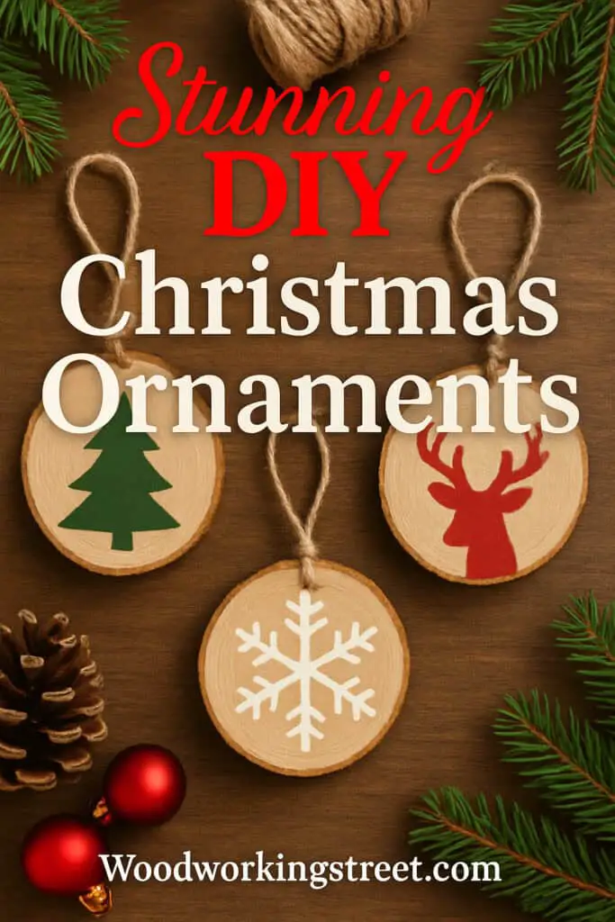 Pin with overlay text “Stunning DIY Christmas Ornaments”.