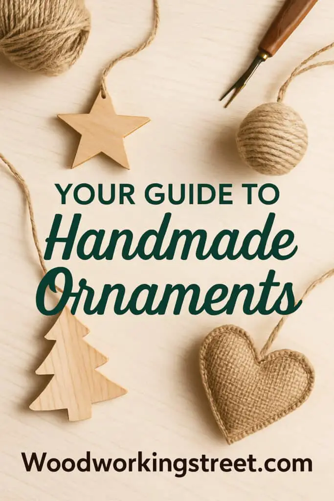 Pin with overlay text “Your Guide to Handmade Ornaments”.