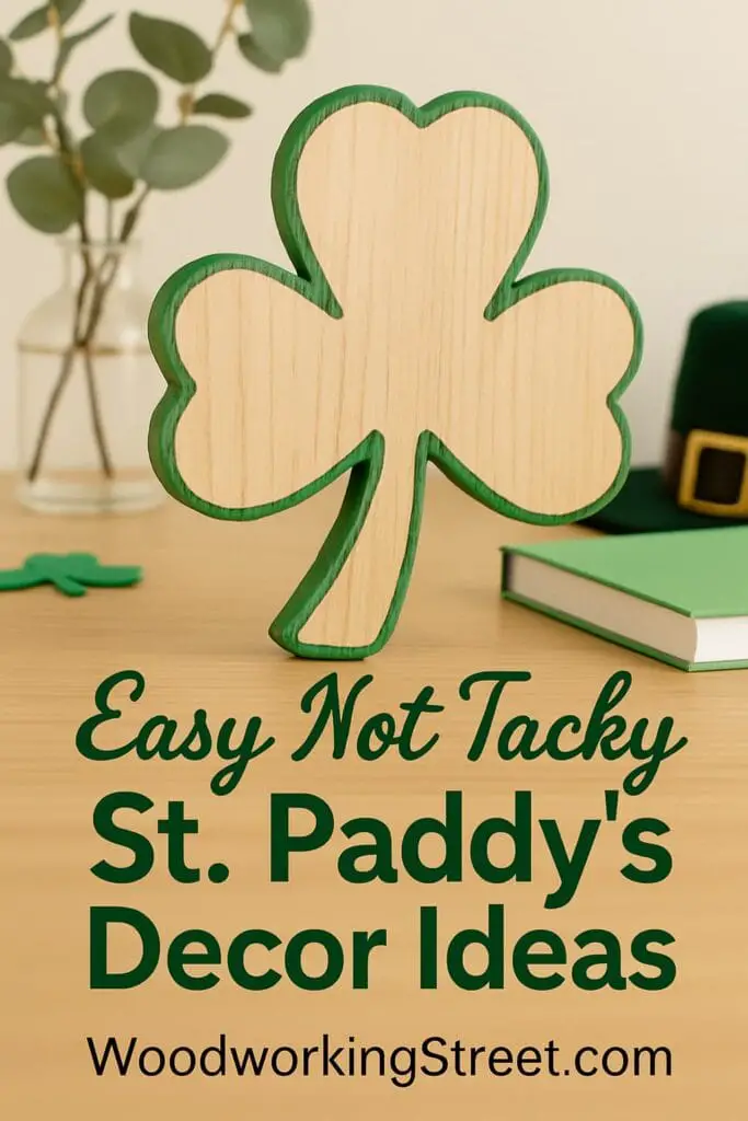 Pin image with overlay "Easy Not Tacky St. Paddy's Decor Ideas".