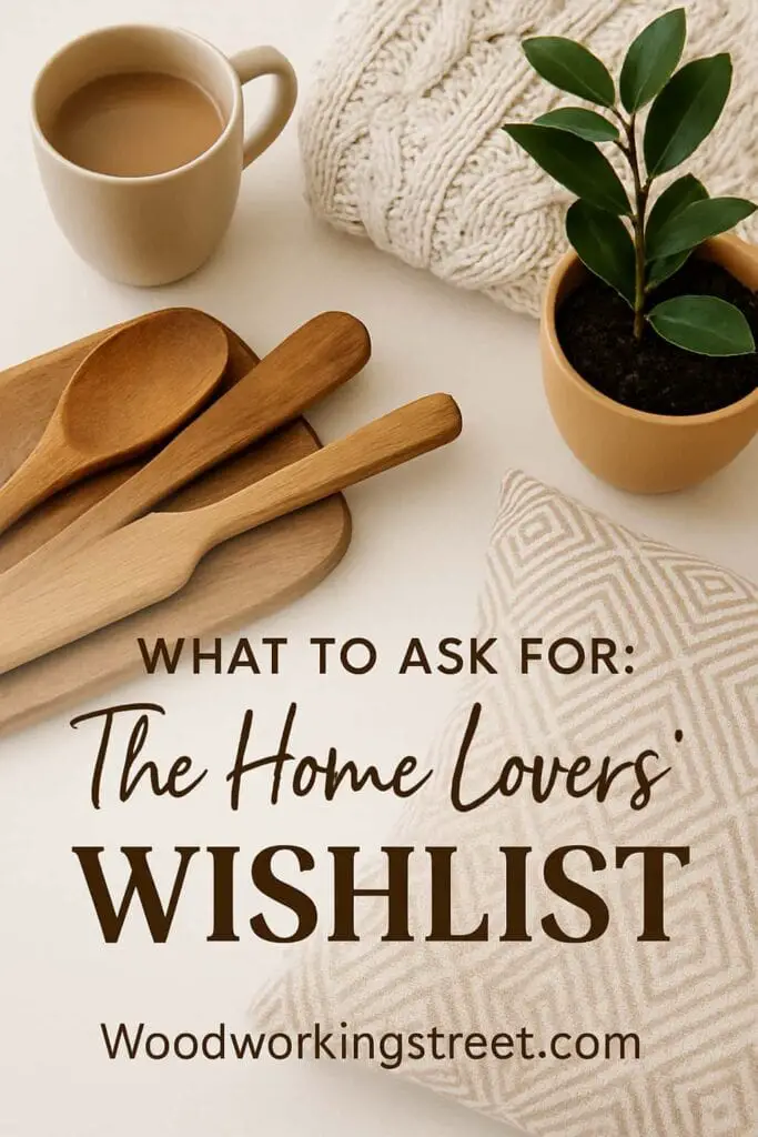 Pin image with overlay "What to Ask For: The Home Lovers' Wishlist".